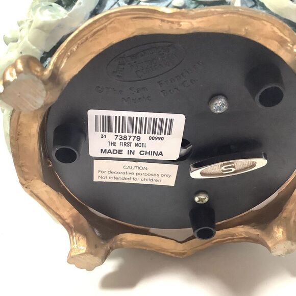 SF Angel Music Box Christmas Plays The First Noel Figurine Box Gift SEE VIDEO - Picture 3 of 6